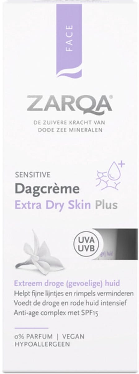 Zarqa Dagcreme Extra Dry Skin Plus - SPF15 - 3 x 50 ml - Voordeelverpakking