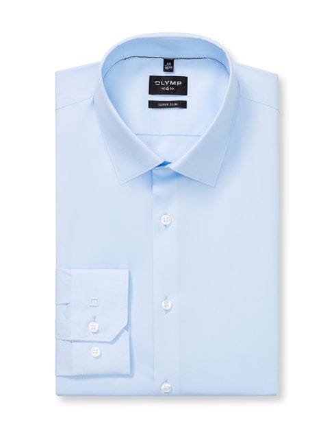 OLYMP No. Six Overhemd, Super Slim, Urban Kent, Blauw