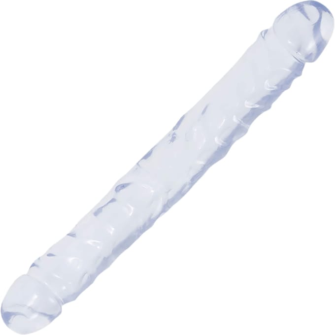 Doc Johnson Crystal Jellies dubbele dildo Jr. Double Dong transparant - 30,23 cm