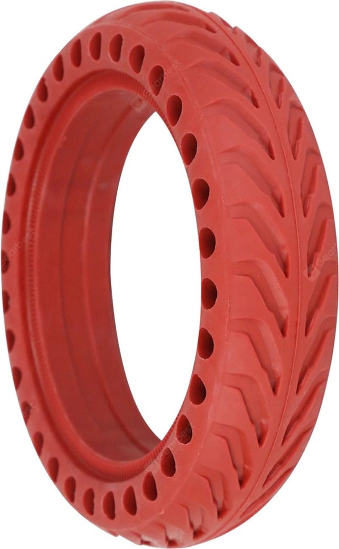 TECHPUNT Volrubberen band - Geschikt voor Xiaomi M365, Mi Essential, Mi 1S en Mi Pro 2 Elektrische step - Rood
