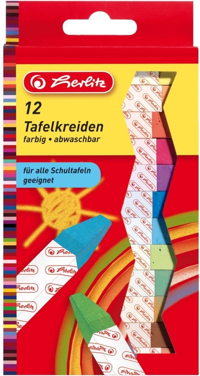 Herlitz Bordkrijt 8648206 Bont 12 Stuks/Pack 12 Stuks