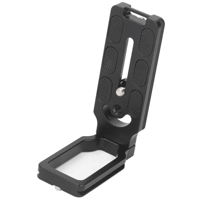 Camera L-beugel Verticale Horizontale Schakeling Aluminiumlegering Zacht Siliconen Kussen Snelsluiting black