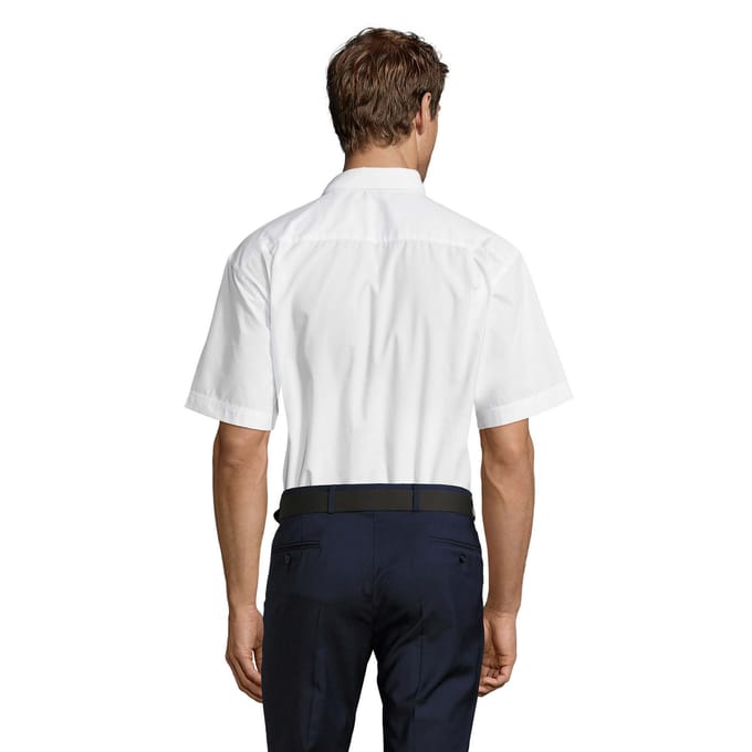 SOLS Unisex Bristol Plain Poplin Business Shirt voor volwassenen (Wit)