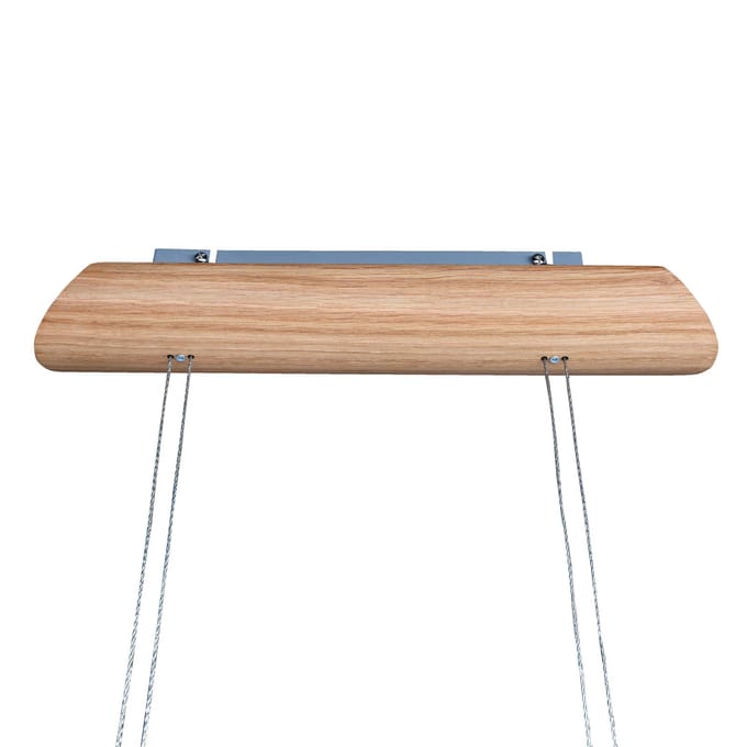 Elobra LED hanglamp Colombia S, eiken natuur