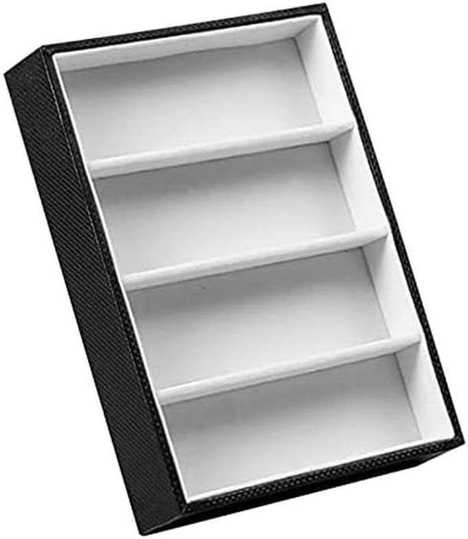 Omgoods - Zonnebril Display Case met 4 Grid - Sieraden Organizer Tray - Zwart