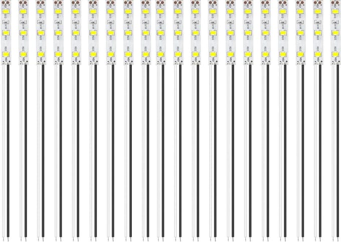 Pack van 20 LED Strips 50 mm met 2335 SMD LED, 12-18V Verlichting voor Modelbouw en DIY Projecten