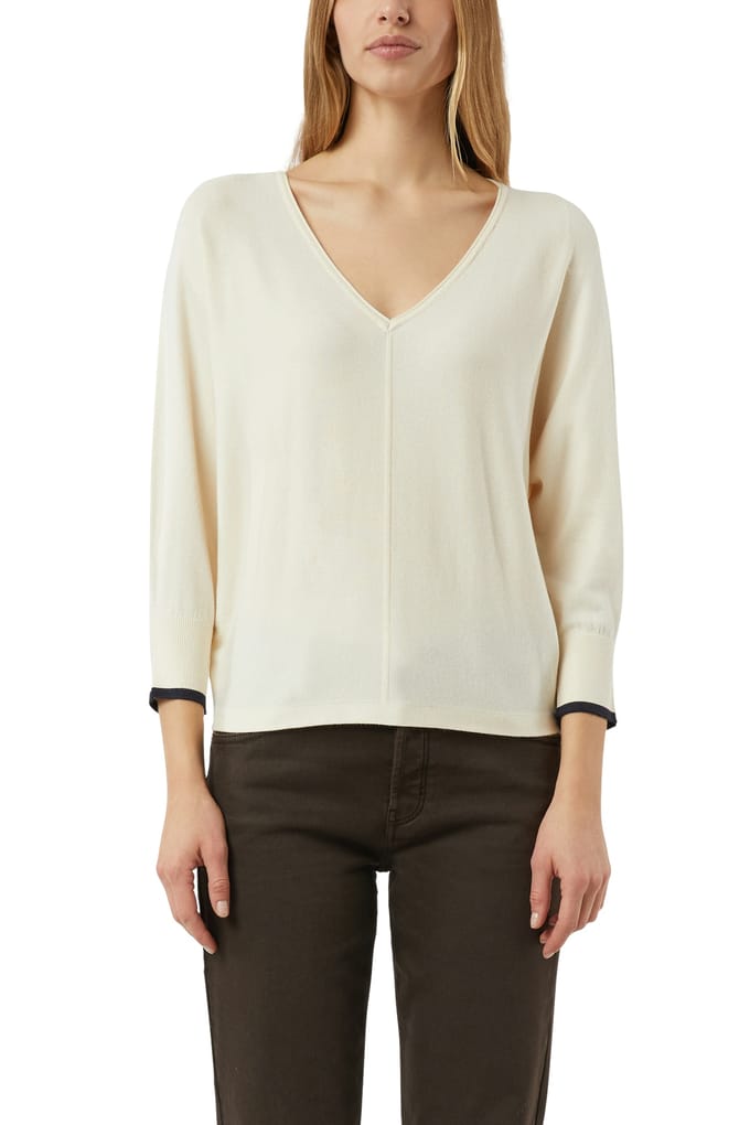 Comma  Pullover Offwhite Maat: M | Sweaters Outlet | Dames | Wit