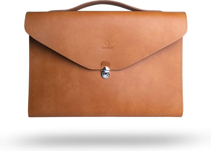 Leren Aktetas - Laptoptas - 13/14 inch - Bruin - 36 x 24 x 2,5 CM