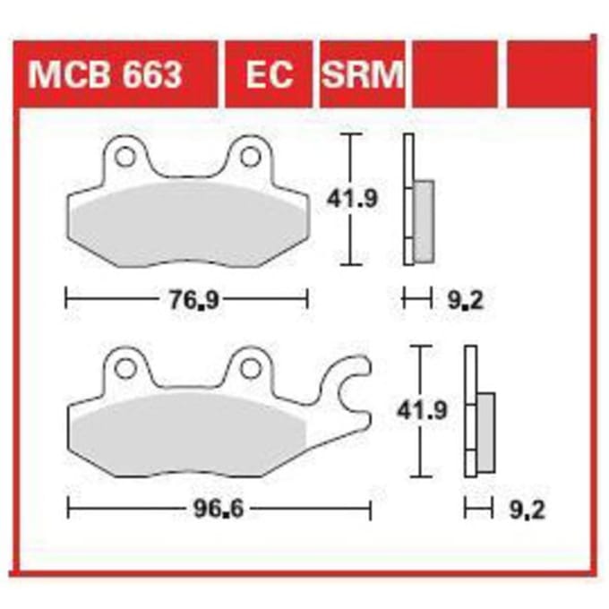 Remblokset TRW MCB663SRM