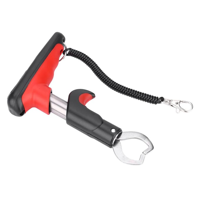 Type Pistolet Acier Inoxydable Pince de Pêche Poignées Pinces Avec Balance Digitale LED gray