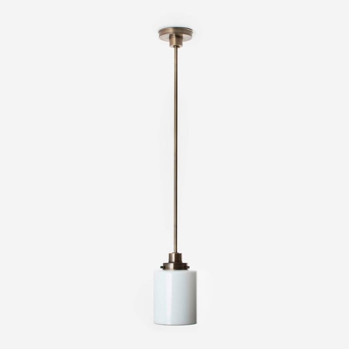 Hanglamp Strakke Cilinder 20's Brons - Art Deco Trade