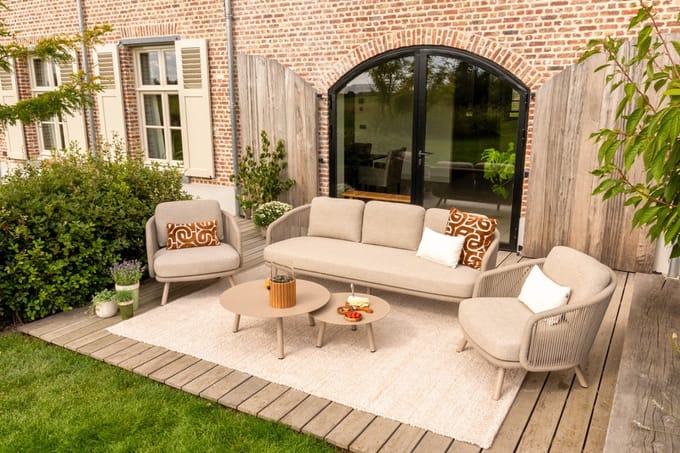 Flow rope stoel/bank loungeset - Latte