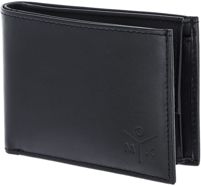 oxmox Leren portemonnee Leather RFID Protect Pocketbörse Ox 2.0 Embossed Black zwart