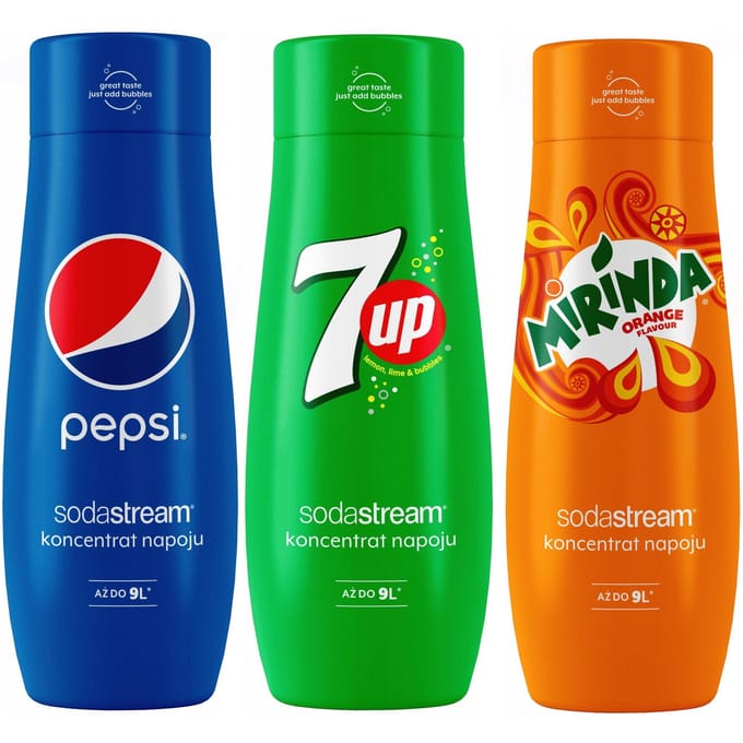 SodaStream Serie - Frisdrankconcentraat Set - Pepsi, 7UP, Mirinda