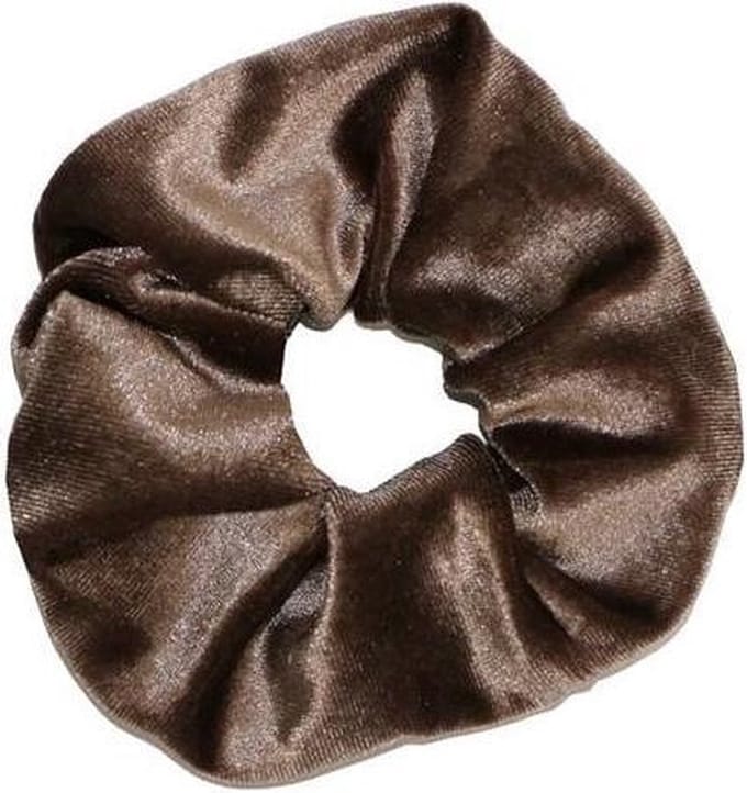 New Age Devi - Velvet scrunchie/haarwokkel, bruin wordt Velvet scrunchie/haarwokkel, bruin