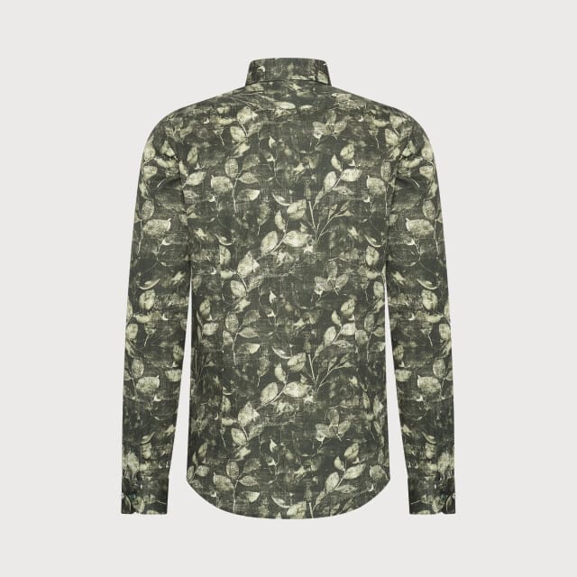 Blue Industry Het leaf-print overhemd |