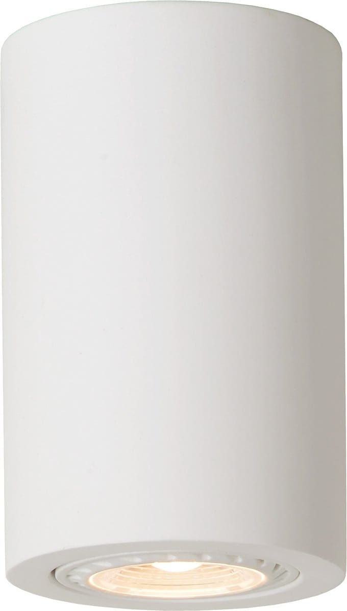 Lucide GIPSY - Plafondspot (Plafondlamp) - Ø 7 cm - 1xGU10 (MR16) - Wit - Japandi