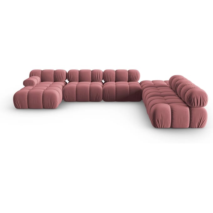 Modulaire-U-bank Tropea rechts velvet | Milo Casa