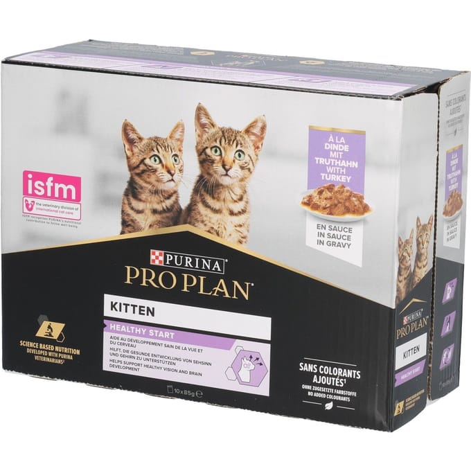 Pro Plan Junior Nutrisavour Katten Natvoer - Kalkoen - 10 x 85 g