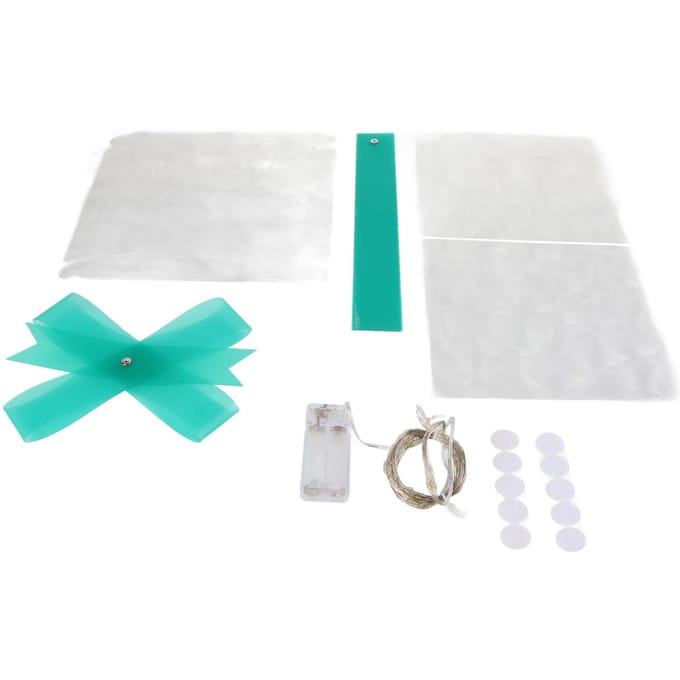 Kerstcadeau doos Verlichte Decoraties Valentijnsdag Driedelige Set white