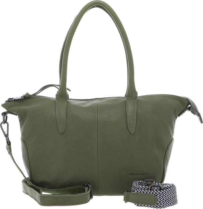 FREDsBRUDER Leren Schoudertas Jeren Duffel Bag Leaf Kaki
