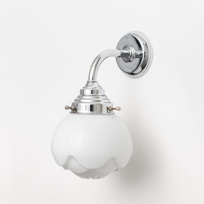 Wandlamp Paeonia Curve Chroom - Art Deco Trade