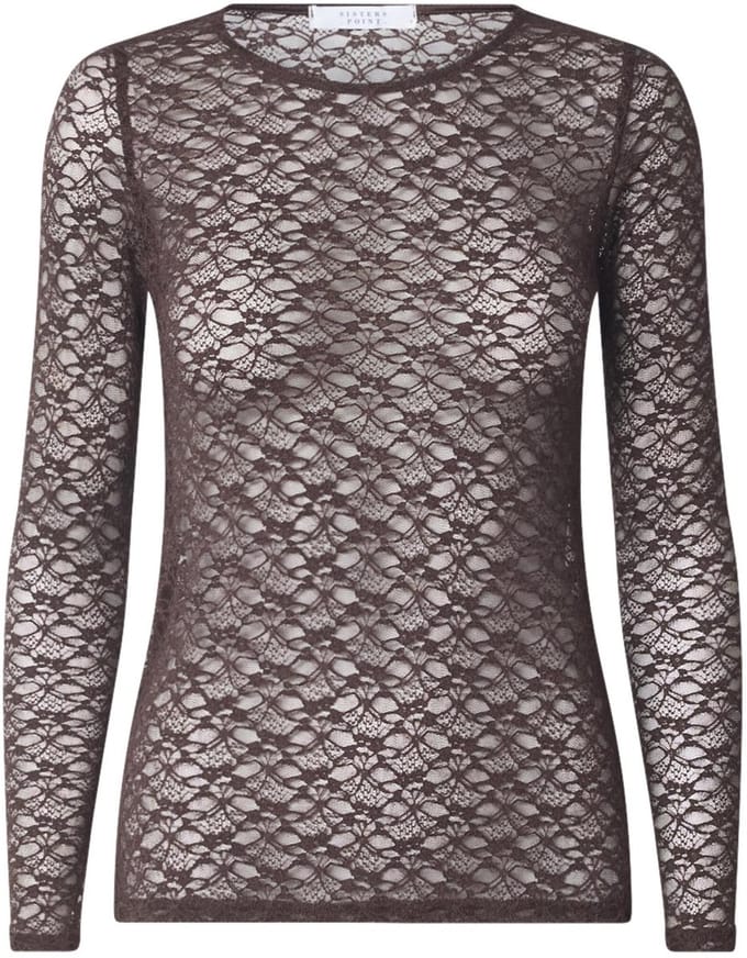 SisterS point T-shirt Gimas Ls 19551 D. Chocolate Dames Maat - M