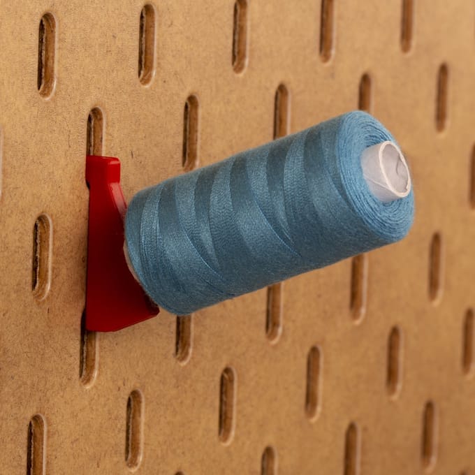 6-pack Spoelhouder 500m - Short - Rood - Printboard - Past op Ikea Skadis pegboards