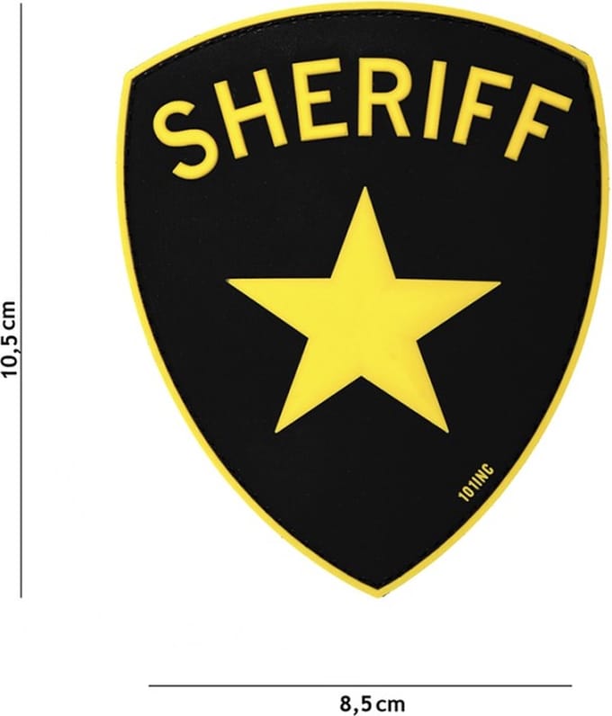 101 Inc Embleem 3D Pvc Sheriff Geel 18041