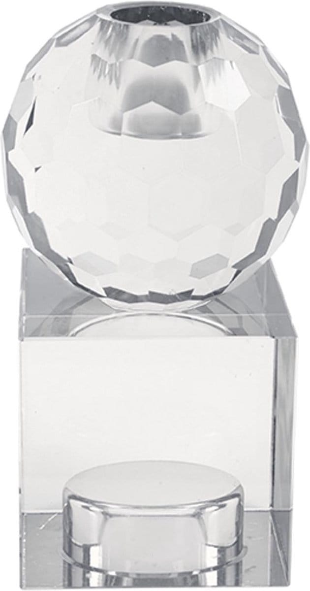 Present Time Kandelaar Crystal Art - Vierkant Helder - Medium - 5,9x5,9x11,3cm - Scandinavisch