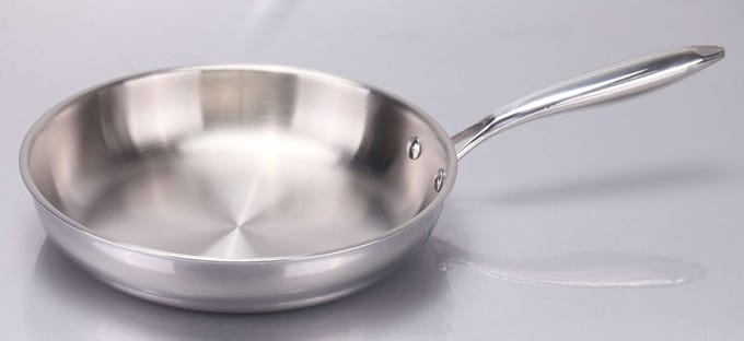 Braadpan koekenpan inox 24x5cm