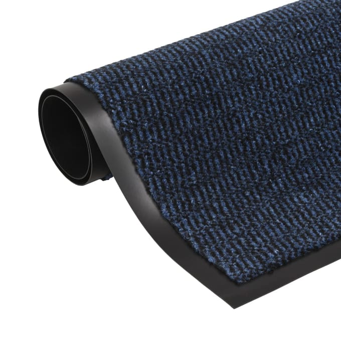 vidaXL - Droogloopmatten - 2 - st - rechthoekig - getuft - 80x120 - cm - blauw