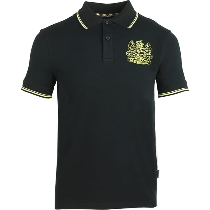 Aquascutum Aldis geel Crest zwart poloshirt
