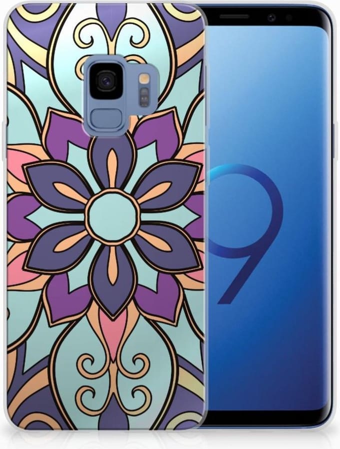 Samsung Galaxy S9 TPU Case Purple Flower