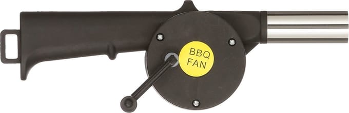 BBQ/barbecue ventilator kunststof zwart 25 cm - BBQ aansteker - BBQ fan