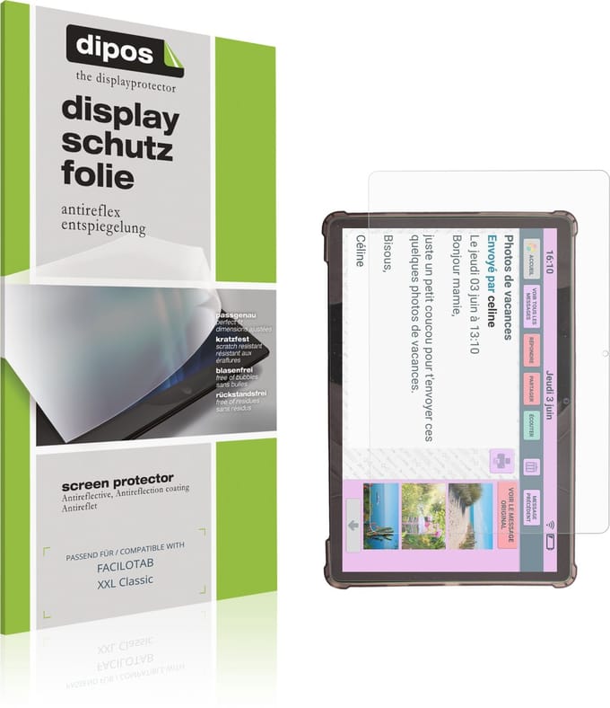 dipos – 2x Matte Beschermfolie geschikt voor FACILOTAB XXL Classic | Krasbestendige & antireflecterende Screenprotector Ultra-Thin