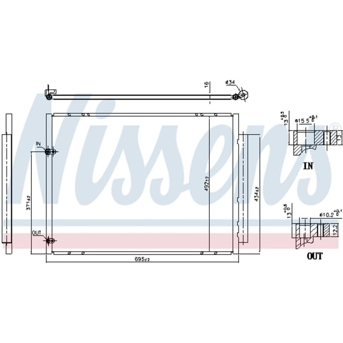 Condensator, airconditioning NISSENS 940848