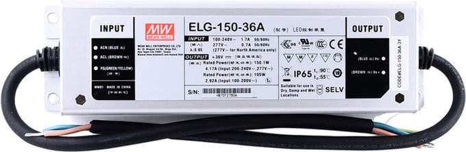 Mean Well ELG-150-36A-3Y LED-transformator, LED-driver Constante spanning, Constante stroomsterkte 150.1 W 2.1 - 4.17 A