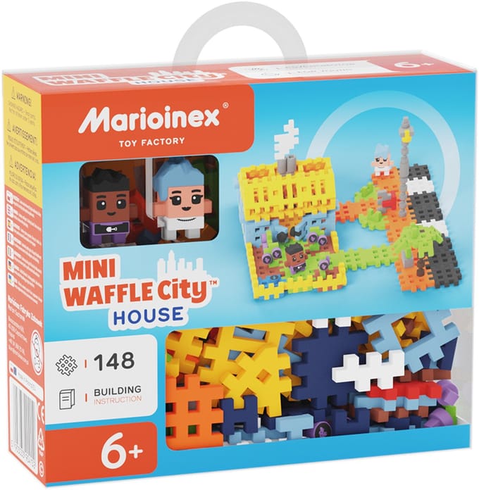 Mini wafel blokken huis 148 stuks - Marioinex - vanaf 6 jaar