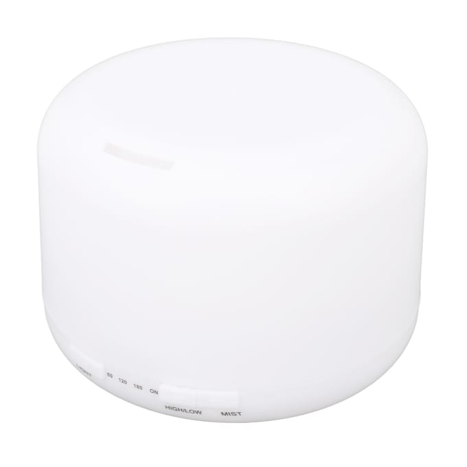 500ml Aromatherapie Diffuser 3 Snelheden Timer RGB Verlichting Stil 7 Kleuren LED Ultrasoon Olie white