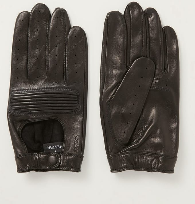Hestra Steve handschoenen van lamsleer - Zwart - Maat 9