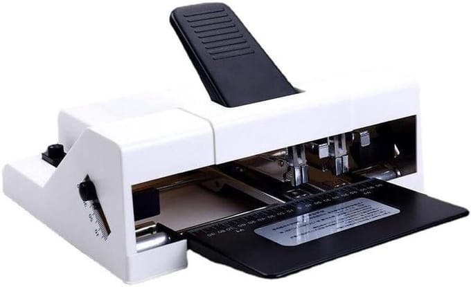 Elektrische nietmachine - Desktop nietapparaat - Documenten binden - Dubbele kop ontwerp - 50 vel capaciteit - Zwart