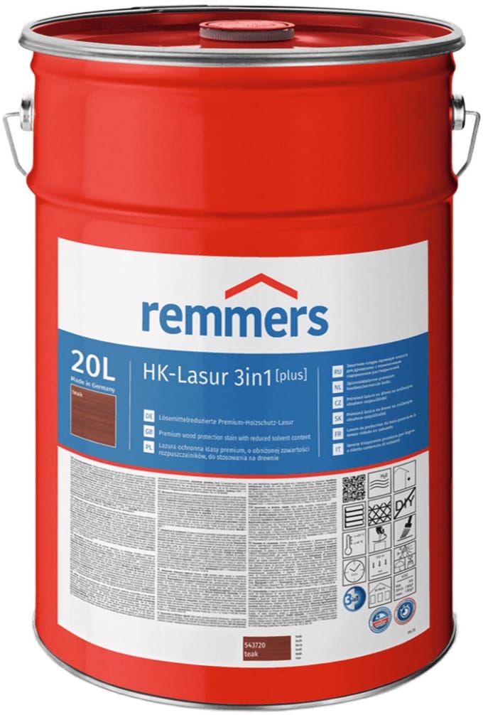 Remmers - HK 3in1 glazuur [plus] 20 l, Teak