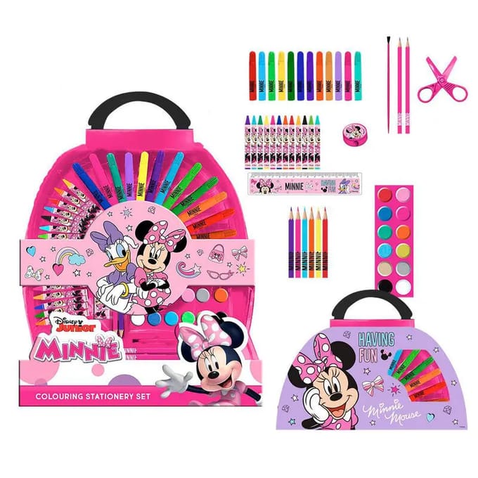 Minnie Mouse Tekenkoffer Set (50 Onderdelen) - Disney - Roze