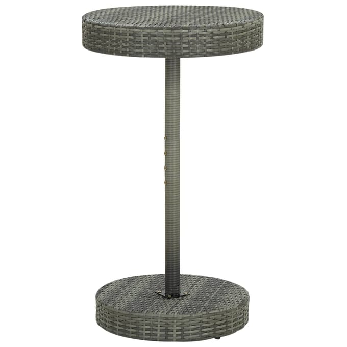 vidaXL - Tuintafel - 60,5x106 - cm - poly - rattan - grijs
