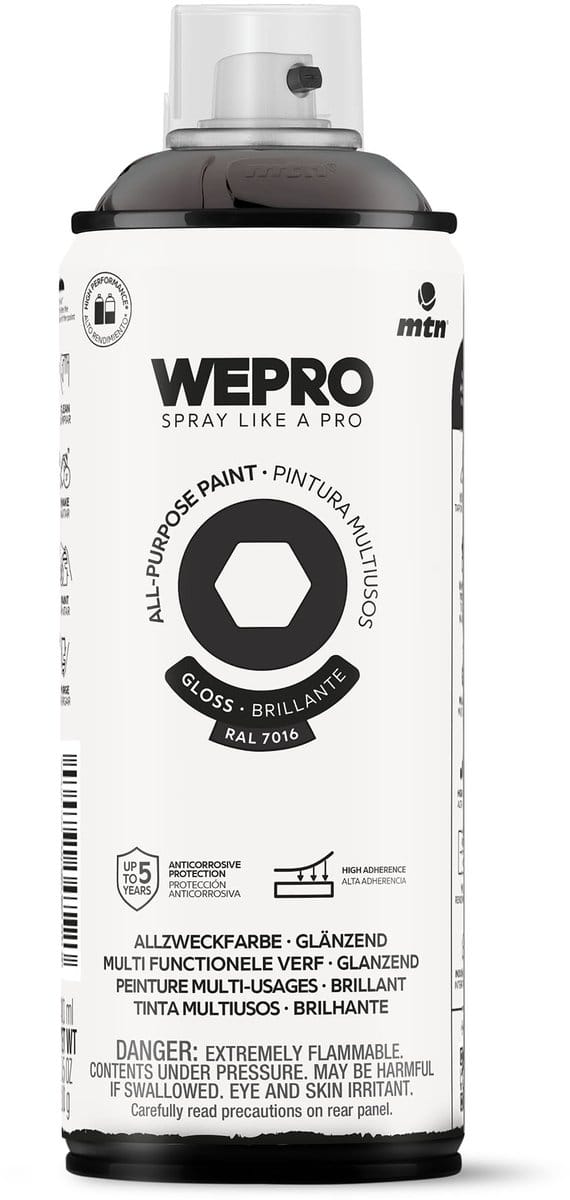 Spuitbus Ral 7016 Glans MTN WEPRO ALL-PURPOSE PAINT 400ML