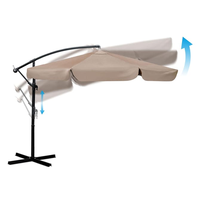 Opvouwbare tuinparasol, 8 segmenten, 350 cm, met hoes Plonos PL-881