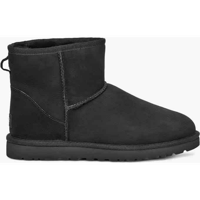 UGG® Classic Mini for Men in Black, Size 10, Shearling/Polyester/Wool