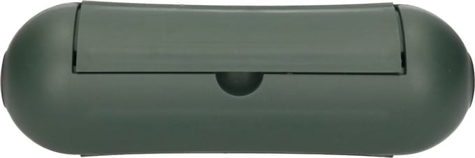 Veiligheid stekkersafe - groen - 21 x 7 x 7 cm - polypropyleen - stekker beschermdoos