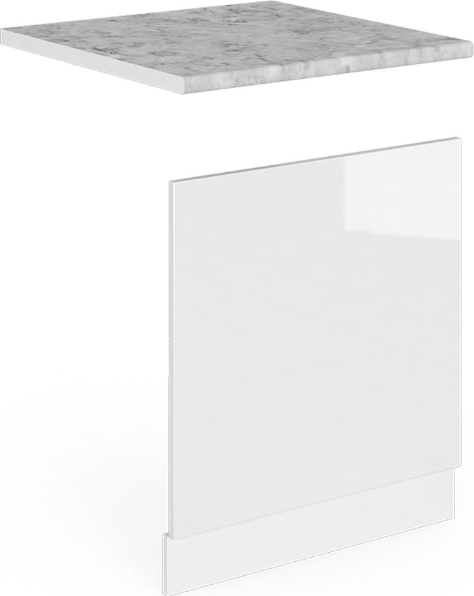 Vicco R-Line Frontpaneel – 60 cm, WB Marmer Wit Hoogglans